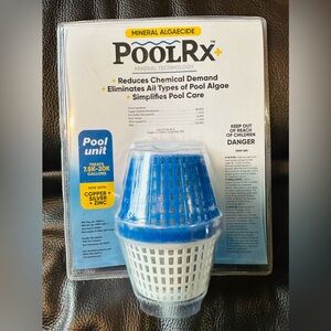 PoolRX pool unit treats 7.5-20k gallons with copper+zinc sealed